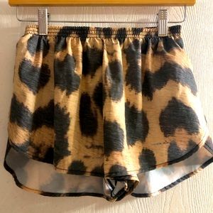 BOA Womens Size Medium  Animal Print Running Shorts